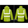 Outdoor Waterproof High Visibility Safety Men's Rain Jacket Wholesale Polyester Hi Vis Reflective Rainwear